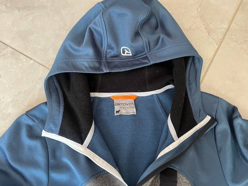 ORTOVOX MERINO INSIDE HOODY FULL ZIP BLUE FLEECE JACKET WOOL MENS SIZE M - Picture 5 of 17