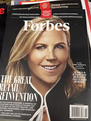 Forbes Magazine November 2020 Tory Burch, Great Retail Reinvention.Richest Women
