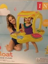 Intex Outdoor Pool Inflatable Shaded Canopy Starfish Baby Float Raft New In Box