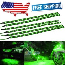 6x Motorcycle Led Light Wireless Remote 18 Color Neon Glow Light Strips Kit 30cm