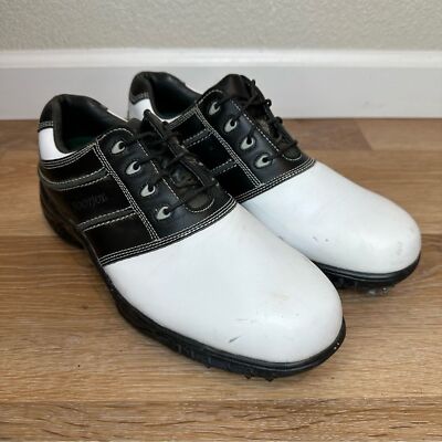 FootJoy Men\'s Size 8 Contour Series Leather Golf Shoes Footjoy Mens Contour Fit Golf Mens Size 8 Shoes 54096  main image 4