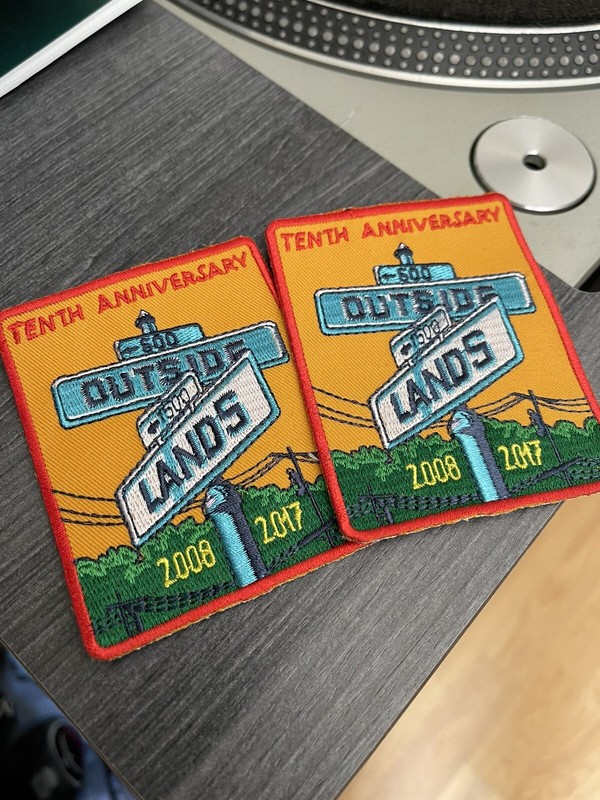 Outside Lands 2017 Tenth Anniversary San Francisco Sew On Patches (2 Pack)