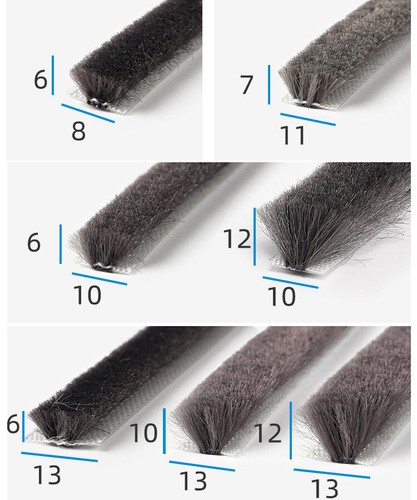 Brush Seal Door Seal Door Window Cabinet Door Brush Seal 8/10/11/13 mm - Picture 3 of 17