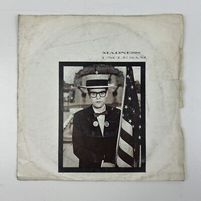 Madness - Uncle Sam 7'' Vinyl Single Record & Picture Sleeve 1985 Vg/G+