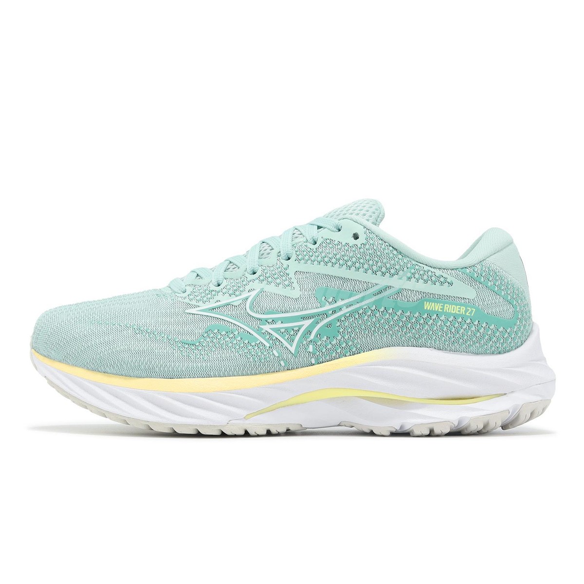 Mizuno Wave Rider 27 Super Wide Light Green White Women Running