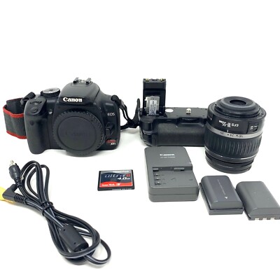 Canon Rebel XTi Digital Camera BUNDLE w/EFS 55mm/Battery Pack/CF Card/Case - EUC