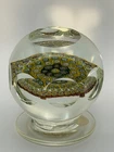 AVeM Murano Millefiori Art Glass Paperweight Large 4.5” Pedestal Optical Cut Ita