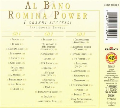 AL BANO & ROMINA POWER I GRANDI SUCCESSI NEW CD