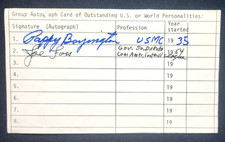 Two MOH Pappy Boyington 28V & Joe Foss 26V SIGNED 3.5X6 paper TOP USMC ACES WW2
