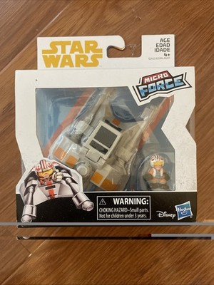 Star Wars Micro Force Vehicle - Luke with Snowspeeder NIB Disney Hasbro