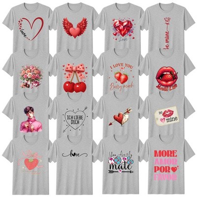 Retro Valentinstag T-Shirt Romantik Tippen Valentinstag Geschenk
