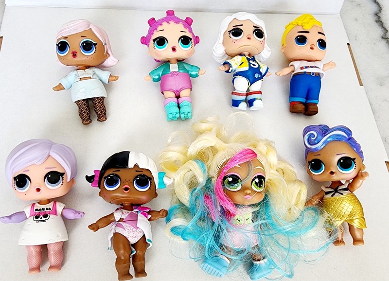 Lot of 8 Itty Bitty Prettys Tea Party Little Teacup Doll Sugar Q Mini Sweets