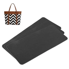 3pcs Felt Bag Base Shaper Handbag 14.76x6.69" 3mm Thick, Black