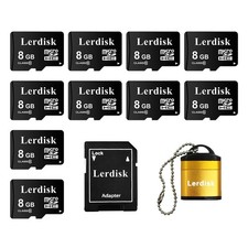 Factory Wholesale Micro SD Card 8GB U1 Pack of 10 in Bulk MicroSD with SD Ada...