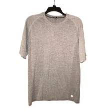 Laird Mens Performance Short Sleeve Athletic Shirt Gray Moisture Wicking Large