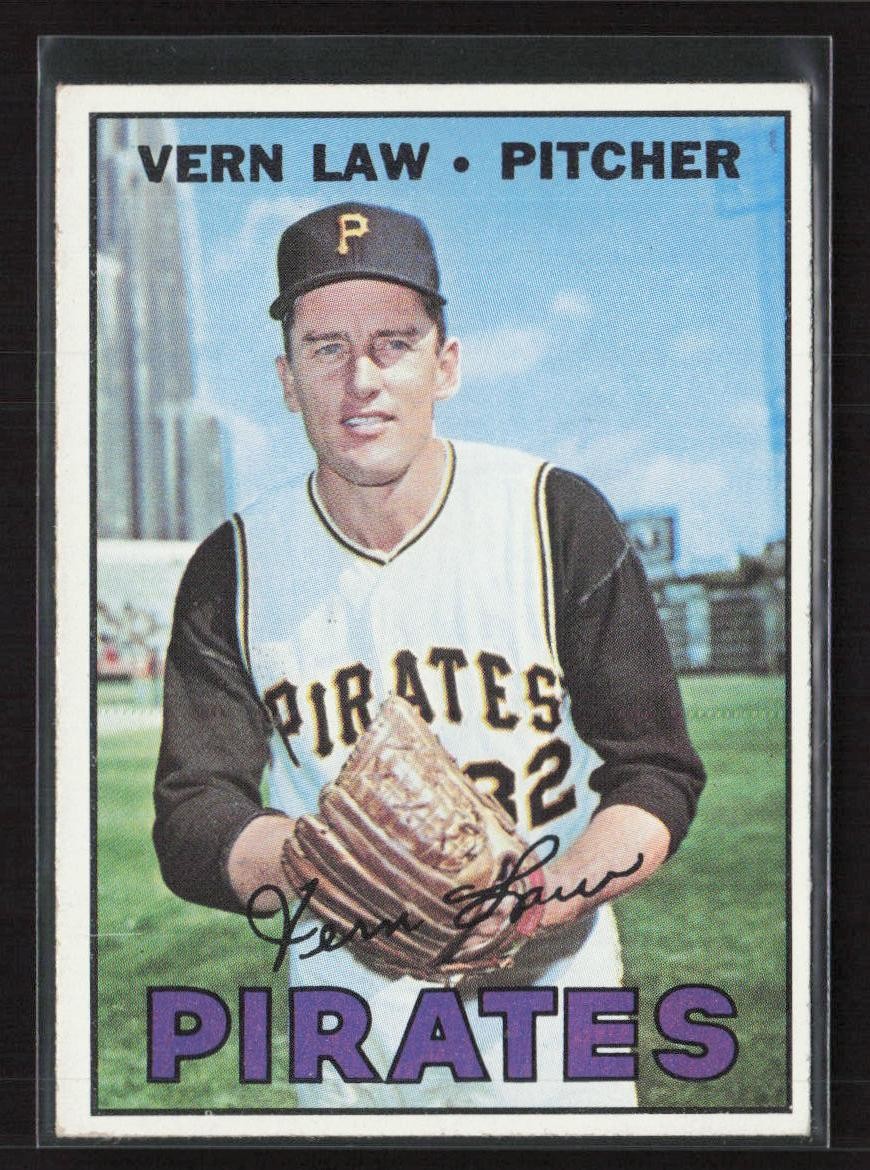 1967 Topps #351 Vern Law - EX/EX+ Set Break!