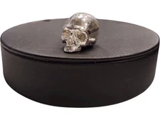 Silver Skull Figurine .999 Fine Bullion Over 1 Troy Oz Pure Silver Hand Cast