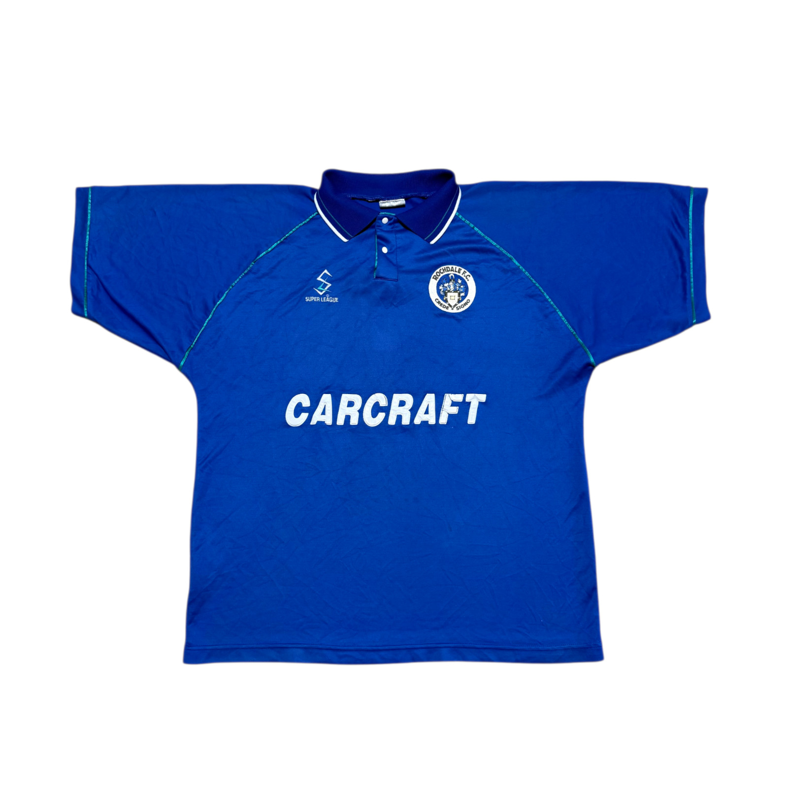 Vintage Super League Rochdale 1996-1998 Home Shirt Football Soccer Jersey XL