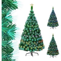 Weihnachtsbaum LED 240Cm Tanne Glasfaser Beleuchtung Christbaum Dekobaum