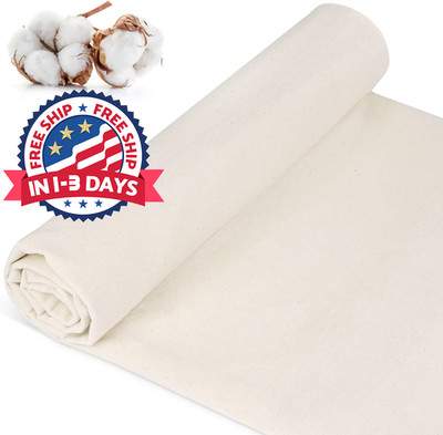 Tela de muselina de lino natural sin blanquear de 63 pulg x 1,9 yardas por yarda