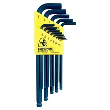 Bondhus Corp 116-10937 Ball-end Hex Key, 13-piece Set, Sae, Black Oxide