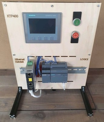 Testaufbau Siemens SIMATIC KTP400 Basic + LOGO 12/24RCEo + 24V + Ethernet gebr.