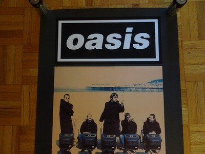 Official Oasis Live '25 Roll with it poster Chicago pop-up store