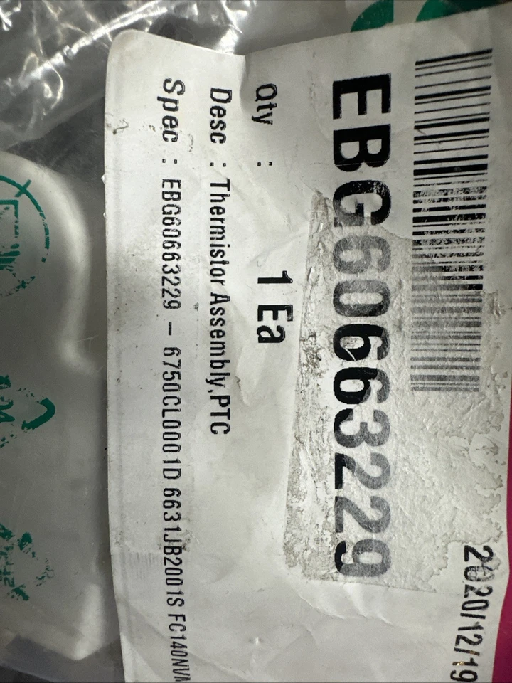 New Genuine OEM EBG60663229 LG Refrigerator Overload OEM EBG60663229 - Image 3 of 3