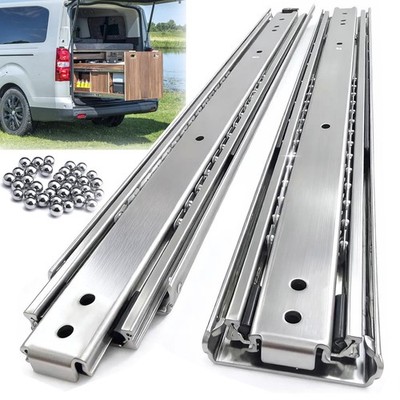 Thickened 200Lbs Heavy Duty Drawer Slides 1 Pair 20 Full Extension Bearing Sl...