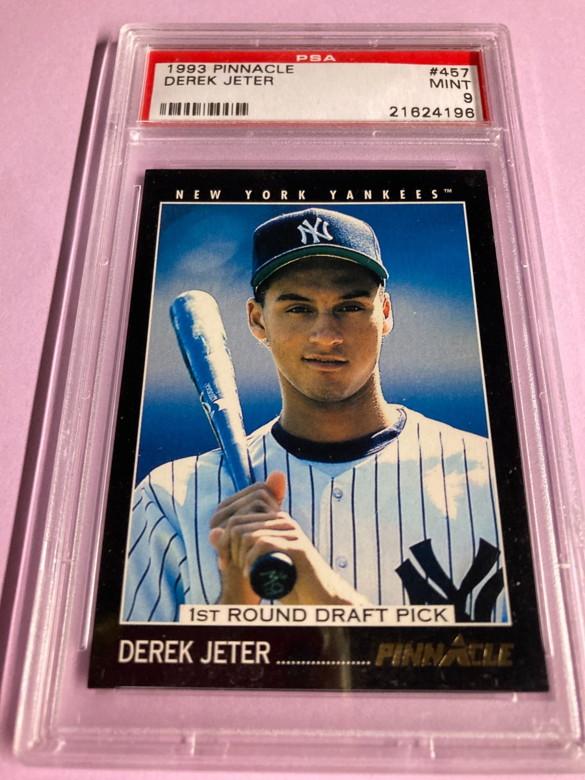1993 Pinnacle 1st Round Draft Pick Derek Jeter #457 PSA 9 Mint Rookie RC HOF