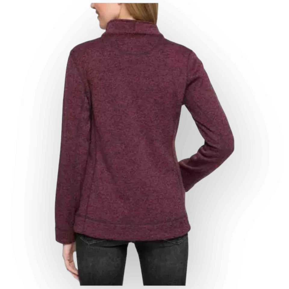 Andrew Marc Нью-Йорк флис с подкладкой полный молнии вязаный жакет в шелковице мульти 946S - Изображение 3 из 4