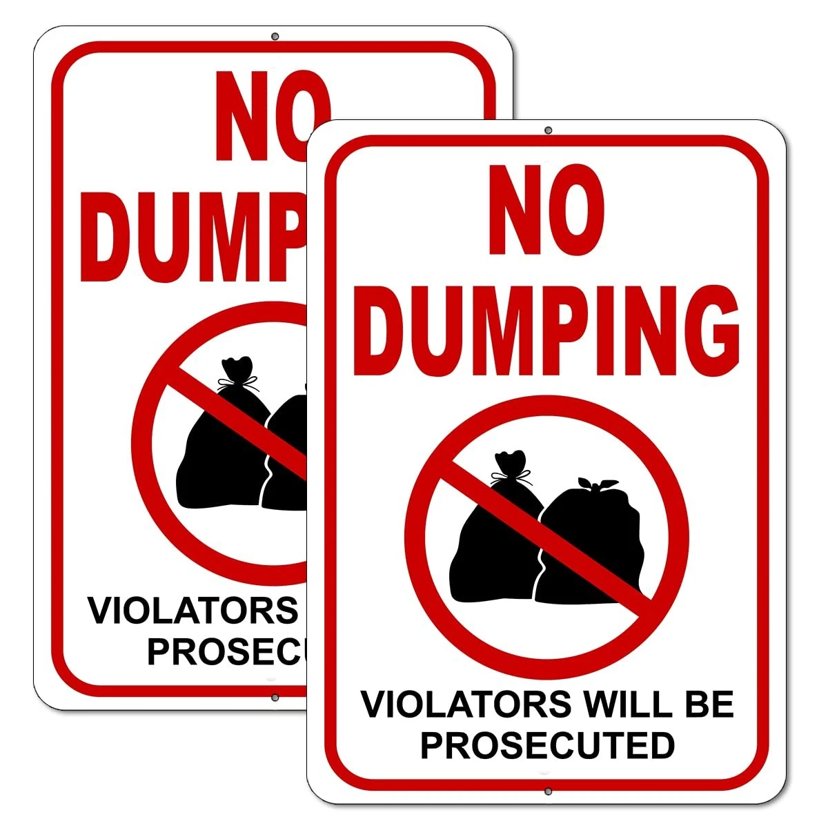 Aluminum Vertical Metal Sign Multiple Sizes No Trespassing Or Loitering