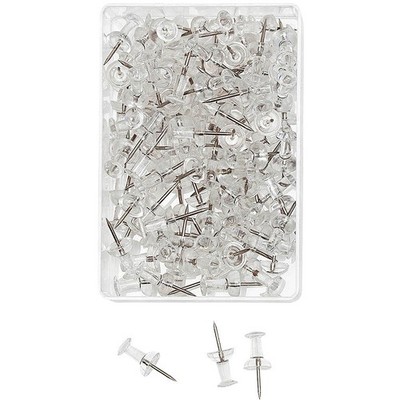 2x 100 Pin Wand Nadeln glasklar für Pinwand Push Pins transparent Pinnwand WEDO
