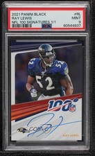 2021 Panini Black NFL 100 Signatures Ray Lewis #N100-RL PSA 9 MINT Auto HOF 1q7