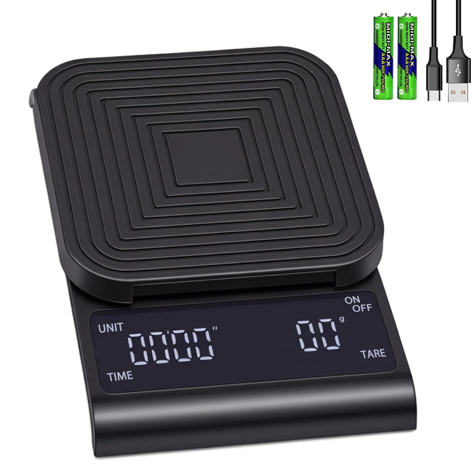 Digital Coffee Scale with Timer, 0.1g Precision Kitchen Scale, Waterproof Esp...