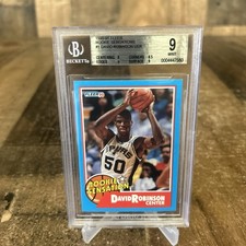 1990 FLEER ROOKIE SENSATIONS DAVID ROBINSON #1 CARD SPURS BGS 9