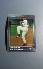 JORGE CARRION 1997 BOWMAN CHROME RC ROOKIE CARD # 281 A8136. rookie card picture
