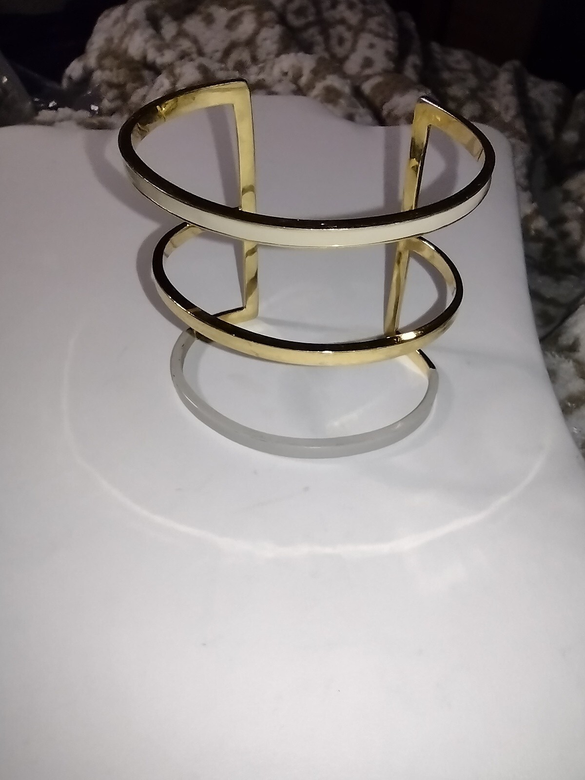 J. Crew Triple Open Cuff Statement Bangle Bracele… - image 11