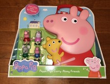 Peppa Pig Carry Along Friends Carry Case Includes 4 Figures Toys New