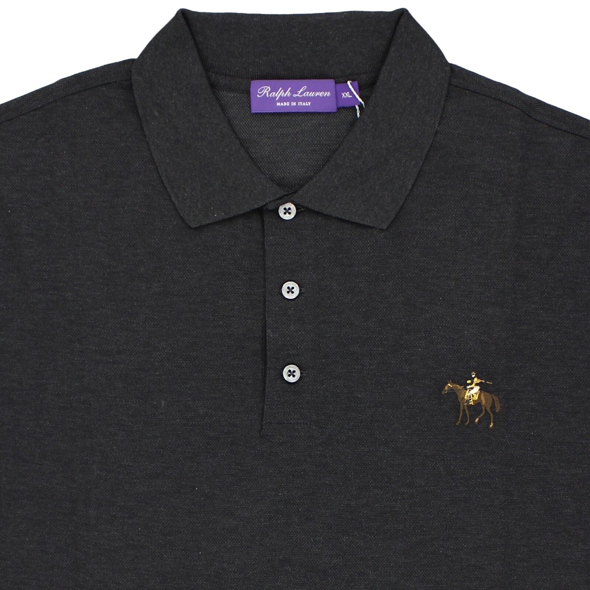 Ralph Lauren Polo Shirt, Men's Purple Label, with Stitched Ralph Lauren Polo Shirt, Men's Purple Label, with Stitched