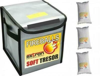 Extron FIREBALLS Soft Tresor für Lipo Akkus inkl. 3 x 1 Liter FIREBALLS X3363