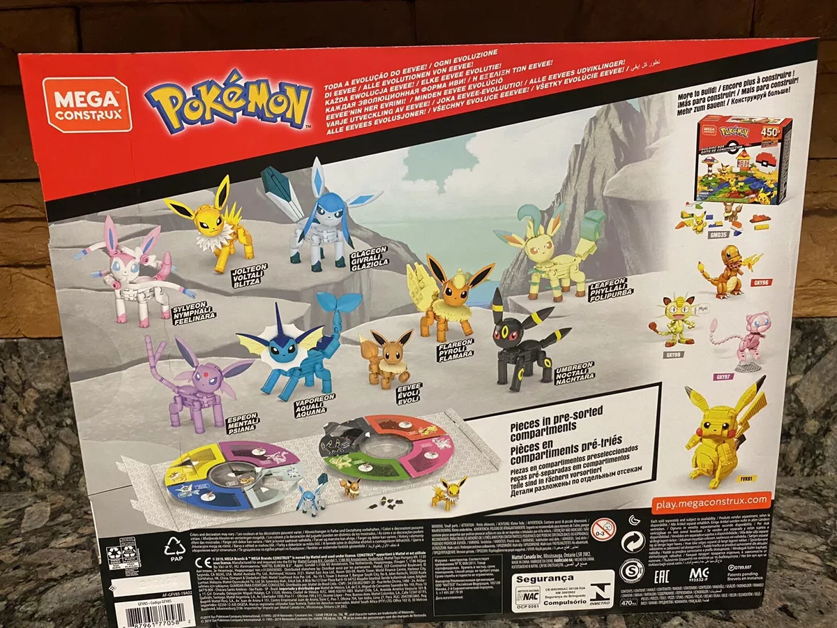 NEW SEALED Mega Construx Pokemon Eevee Evolution 9 Figure set - VAPOREON  SYLVEON 887961770582