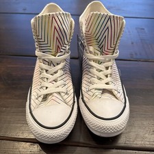 Size 7 - Converse Chuck Taylor All Star High Rainbow Metallic Star