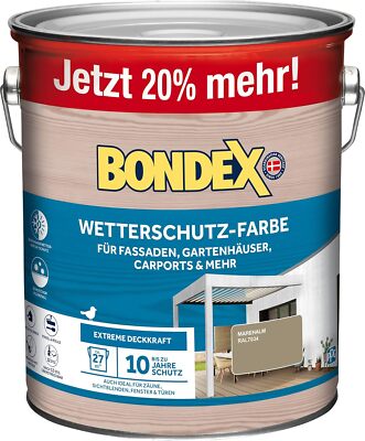 Bondex Wetterschutz-Farbe Marehalm Ral 7034 3Liter