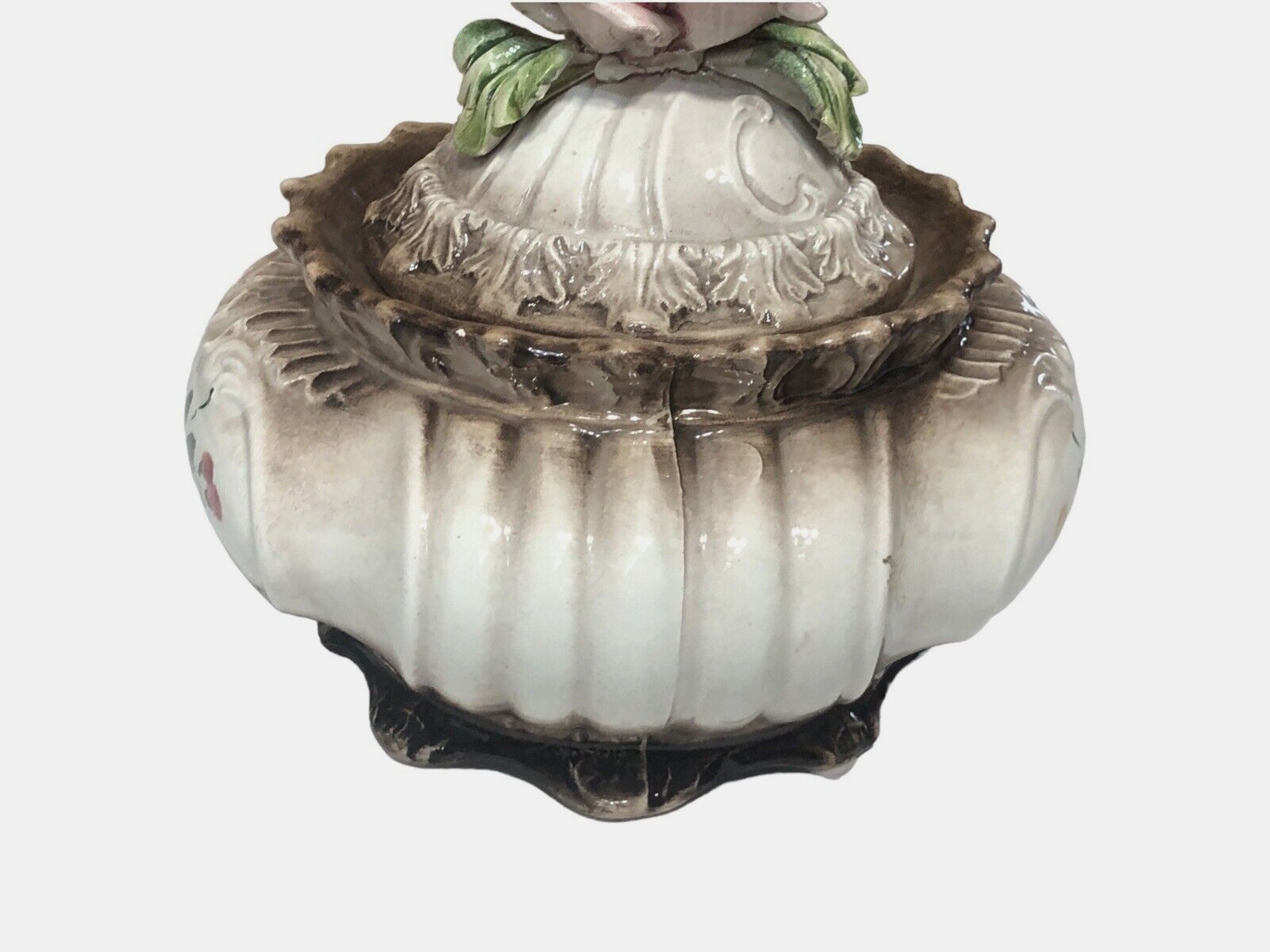 Vintage Regal Passano Capodimonte Candy Dish With Lid 7 in. Tall eBay