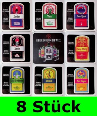 8 Stück Bierdeckel (Serie) Jägermeister zum Aufknacken Bar Party Theke Tresen