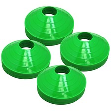 100 Green Disc Cones Soccer Football Track Field Marking Coaching Practice Shiny