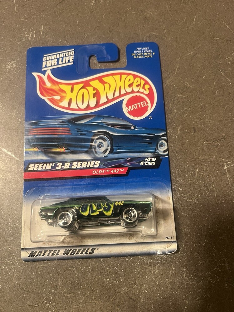 Hot Wheels Olds 442 Seein' 3-D Series Green