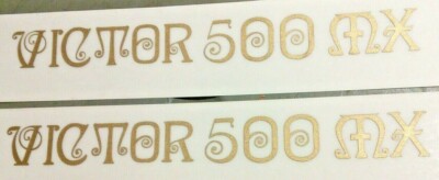 Victor 500 MX gold number plate panel sticker each BSA B50T B50MC B50MX 1971-73
