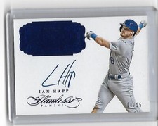 Ian Happ 2017 Flawless Debut RC On Card Auto Rookie SP Autograph JERSEY # 8/15